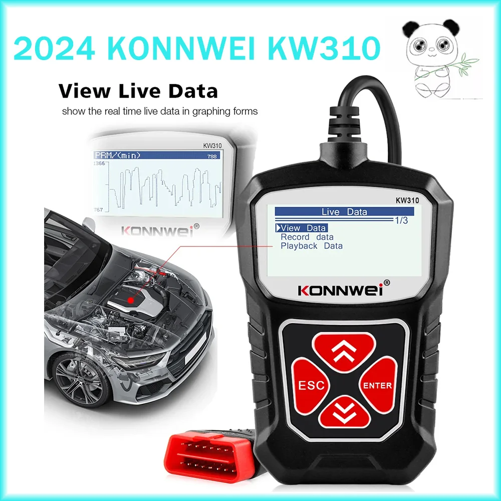 Konnwei Kw310 Scanner Obd2 Per Scanner Per Auto Obd 2 Strumento Diagnostico Scanner Automobilistico Strumenti Per Auto Supporto Russo Pk Elm327