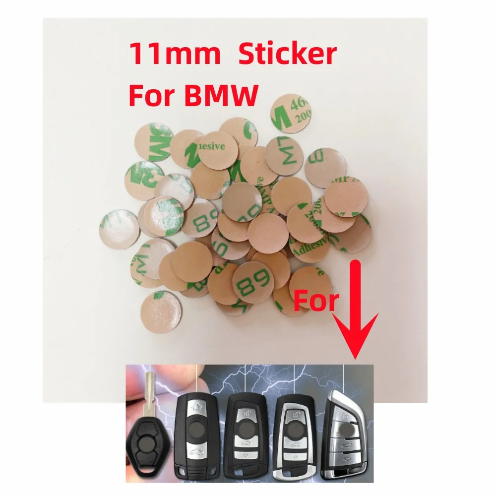 Locksmithobd 5Pcs 11Mm Car Key Logo Sticker Per Bmw Remote Fob 3 / 5 / 7 Series Z4 X3 X4 X5 X6 F Series F15 Metal Round Key Logo