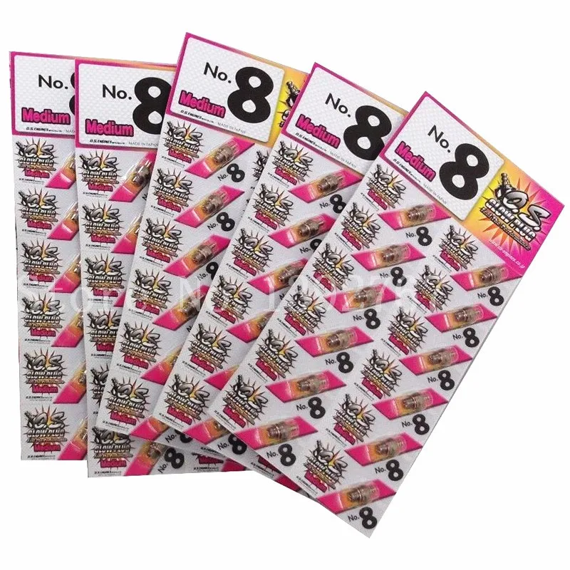 60 Pezzi Os O.S. 8 No.8 #8 Candeletta Standard Spark Medium Per Modelli Di Auto Rc Nitro Power Engine Parts