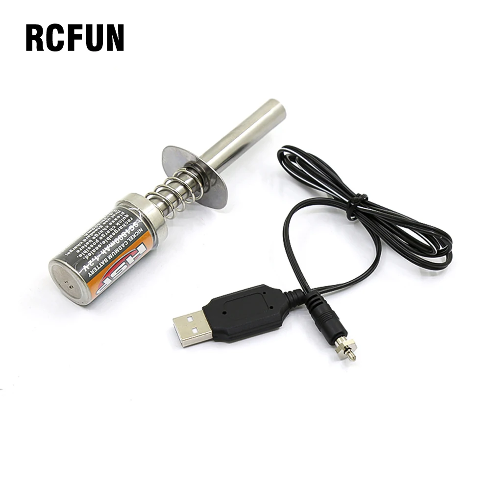 Hsp Gas Rc Nitro Motore Motore Bagliore 1.2V 1800Ma 3600Ma Ricaricabile Glow Plug Starter Accenditore Caricatore Ca Per Rc 1/8 1/10 Auto F122