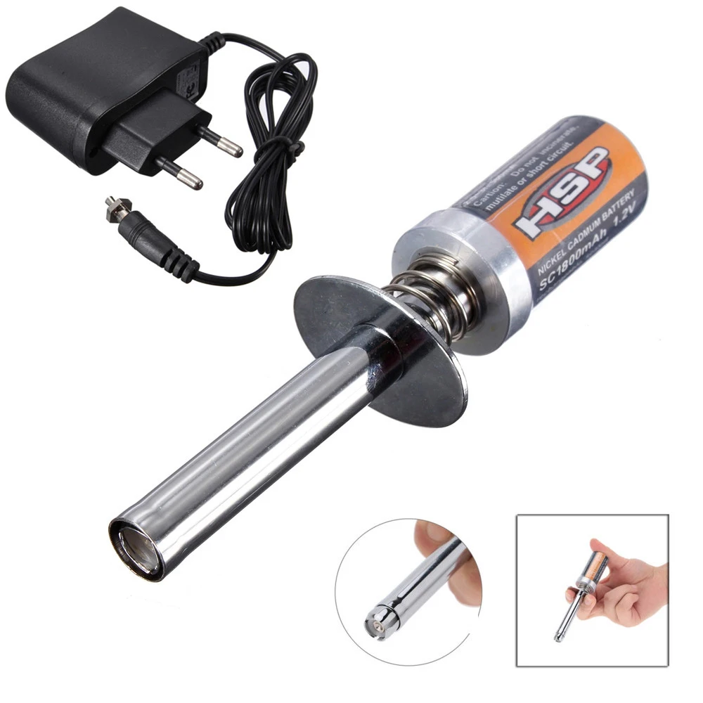 Rc Nitro 1.2 V 1800Mah/ 3600Mah Ricaricabile Glow Plug Starter Accenditore Caricabatterie Ca Per Gas Nitro Engine Power 1/10 1/8 Rc Car