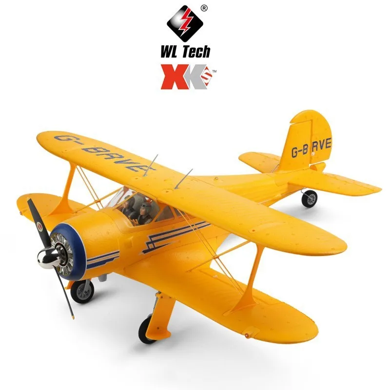 Weili Xka300-Beech D17S Biplane 3D/6G Sistema Aereo Reale Modello Di Aereo Telecomandato Ad Ala Fissa