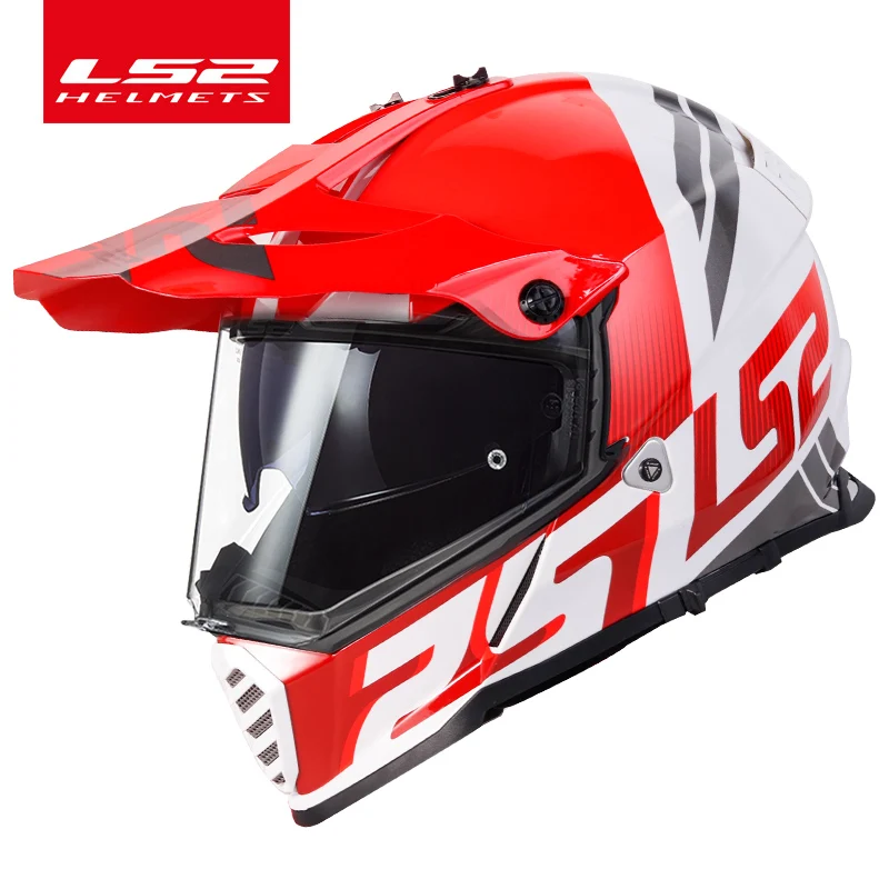 Ls2 Pioneer Evo Off-Road Moto Casco Doppia Lente Ls2 Mx436 Motocross Caschi Capacete Casco Casque