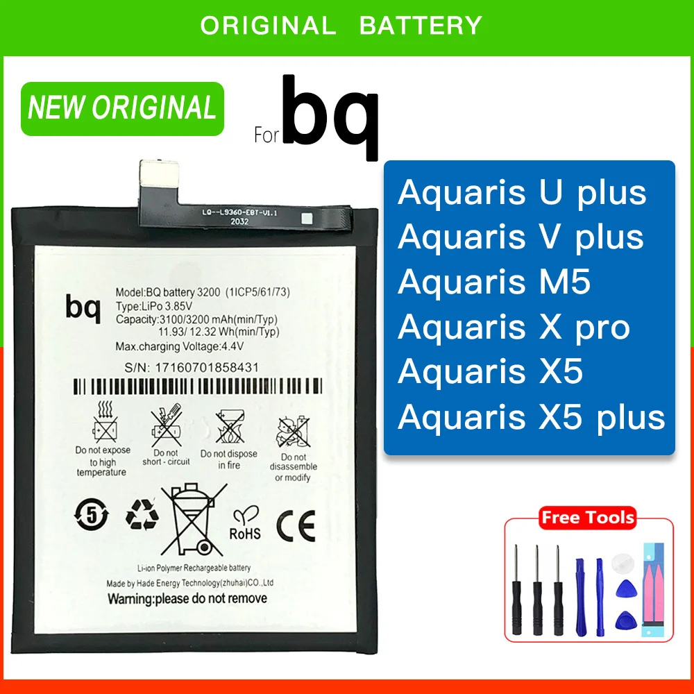 Batteria Originale Originale Al 100% Nuova Batteria Originale Del Telefono Per Batterie Bq Aquaris U V X X5 M5 Plus Pro Con Strumenti Gratuiti
