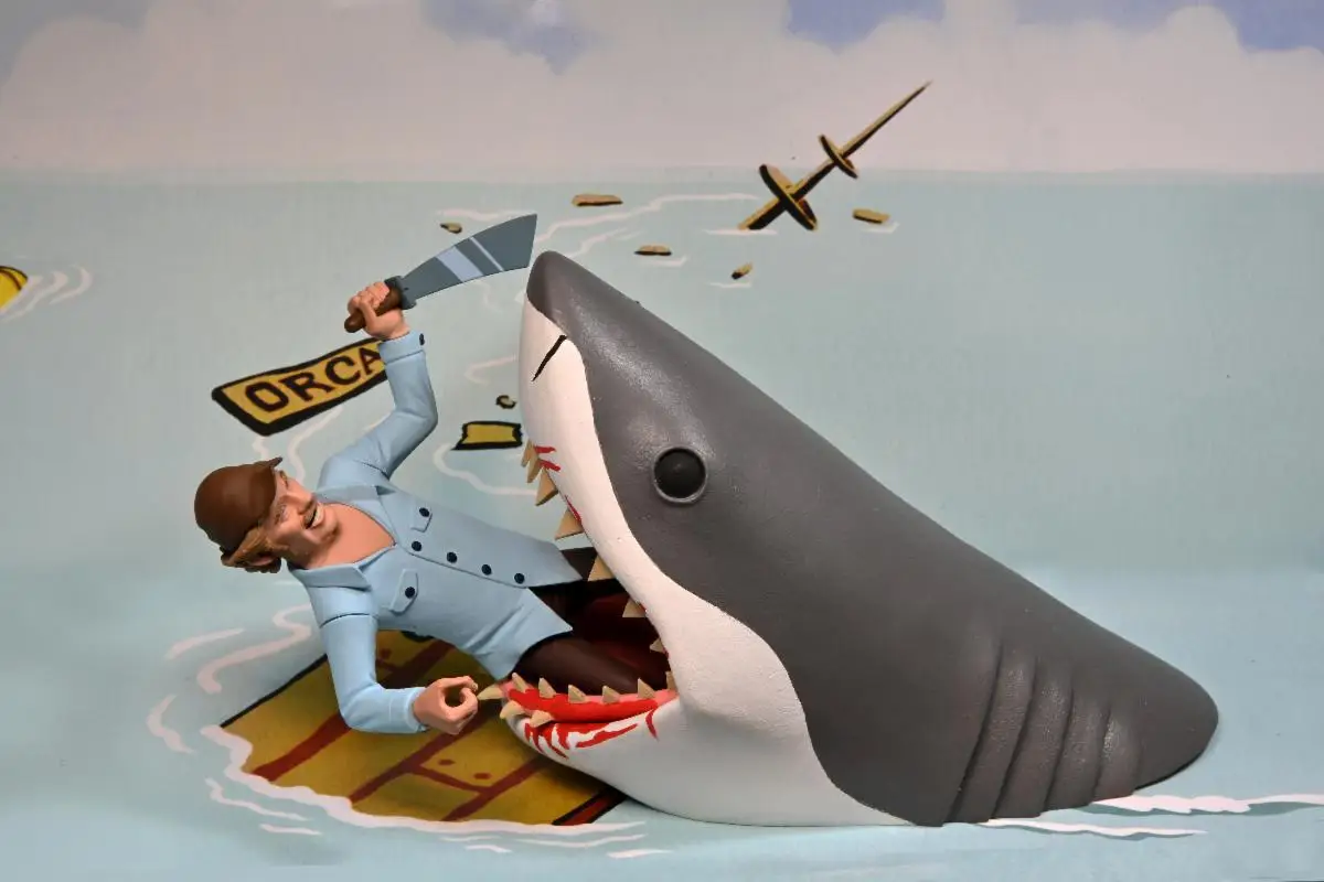 Nuovo Arrivo Neca Toony Terrors Jaws Sam Quint E Shark Model Movie Pvc Action Figure Giocattoli