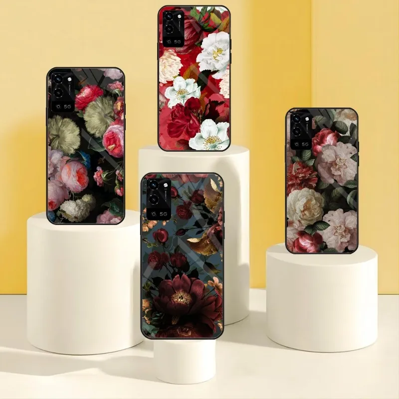 Custodia Per Telefono Modello Fiori Per Vivo X70 55S 5G 73 Y30 Y 31S Iqoo 9 8 7 Neo5 S Se U5 Z3 76S S10 E 12 S9 X60 Pro Vetro Morbido Tpu