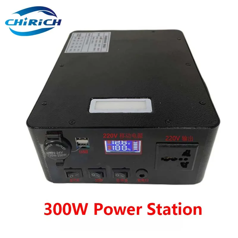 Power Station Portatile 300W 500Wh Powerbank Generatore Solare Esterno 220V Batteria Esterna Campeggio Per Fotocamera Drone Iphone Xiaomi