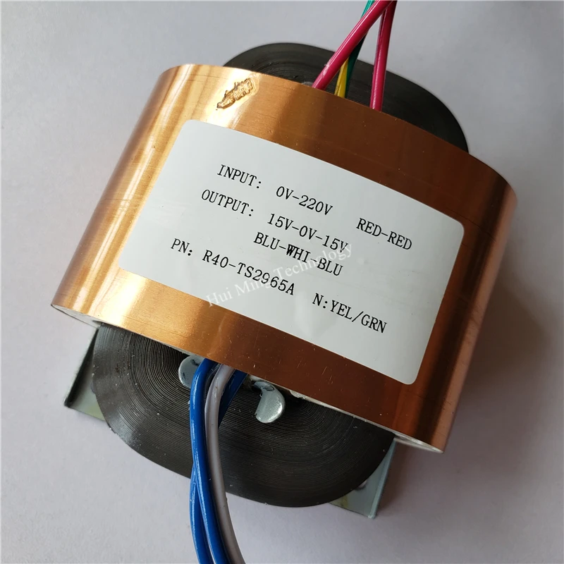 15V-0-15V 1.67A R Nucleo Del Trasformatore 50Va R40 Dual 15V Personalizzato Trasformatore 220V A 15V Schermatura In Rame Di Alimentazione Amplificator