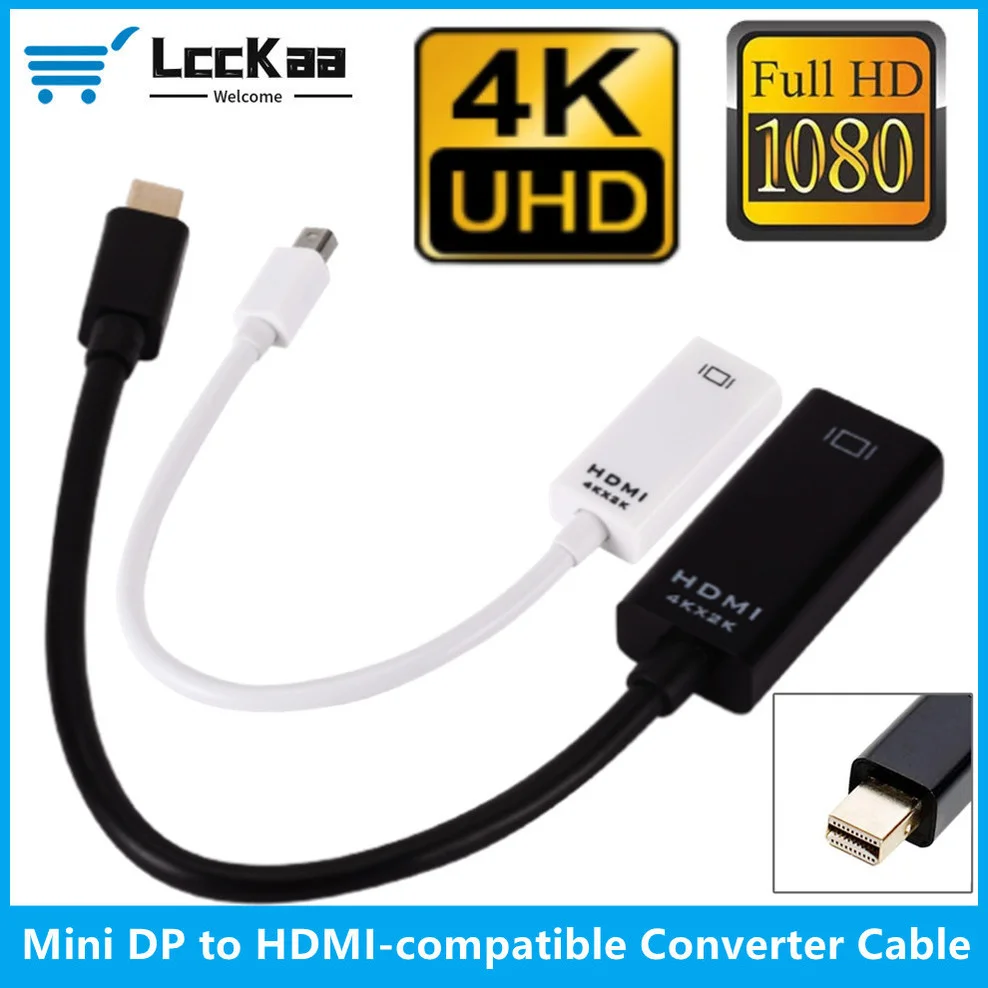 Lcckaa 4K Mini Displayport A Cavo Adattatore Compatibile Hdmi 1080P Tv Proiettore Display Port Converter Per Apple Macbook Air Pro