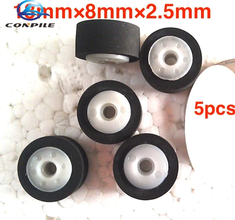 5Pc 13Mm X 8Mm X 2.5Mm Pizzico Rullo Puleggia Puleggia Per Sharp 800 R Registratore A Nastro Cassetta Deck Nastro Stereo Audio Player