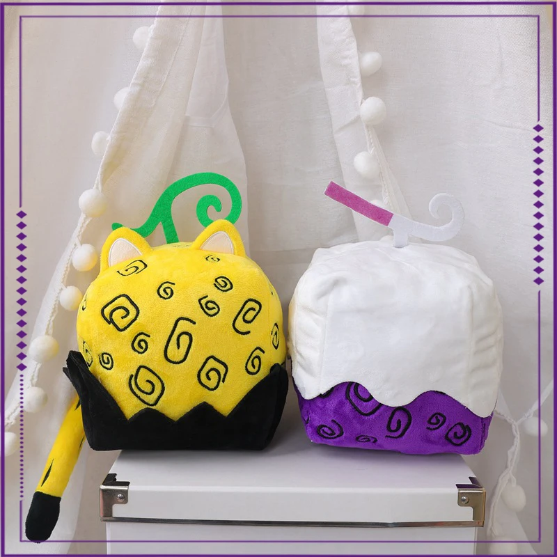 2Pcs Blox Fruits Anime Game Peluche Fruit Leopard Pattern Box 15Cm Peluche Soft Farcito Fruits Toy Regalo Di Natale Per Bambini