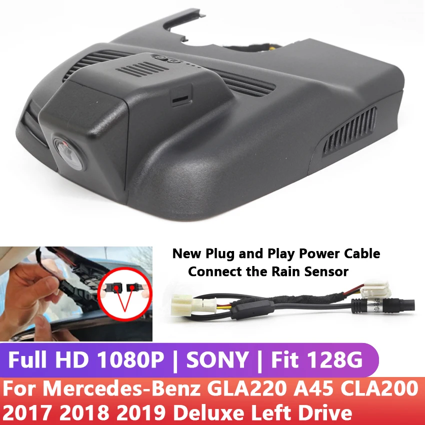 1080P Wifi Hidden Car Dvr Dash Cam Camera Videoregistratore Per Mercedes-Benz Gla220 A45 Cla200 2017 2018 2019 Deluxe Left Drive