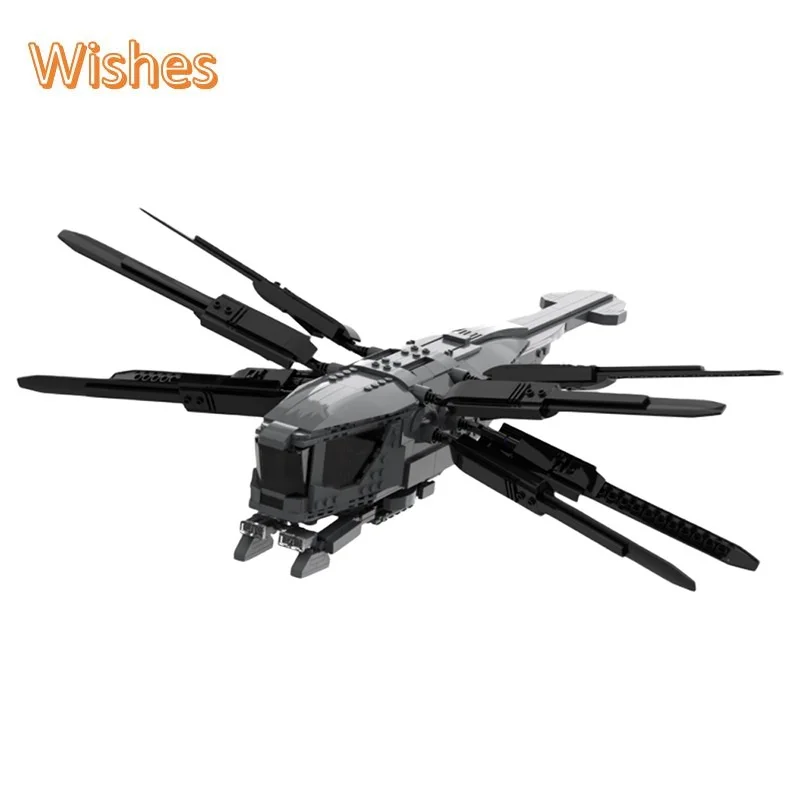 Duned Atreides Ornithopter Building Blocks Kit Modello Moc Dragonfly Plane Arrakis Planet Thopters Aircraft Brick Kid Brain Toy