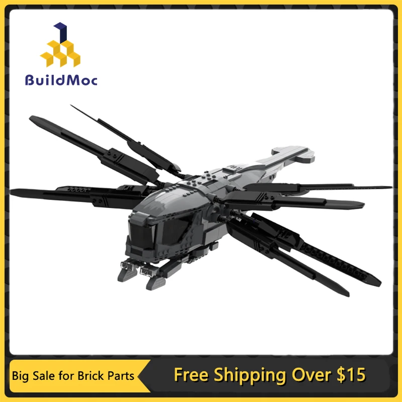 Moc Dca-Atreides Ornithopter Building Blocks Kit Dragonfly Plane Allokis Planet Thopters Aircraft Brick Model Kid Cervello Giocattolo