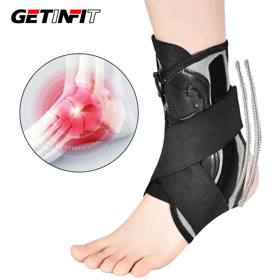 1 Pz Nuovo Stabilizzatore Per Cavigliera Recupero Lesioni Sportive Distorsione Lace Up Supporto Regolabile Staffa Compressione Caviglia Wrap Unisex