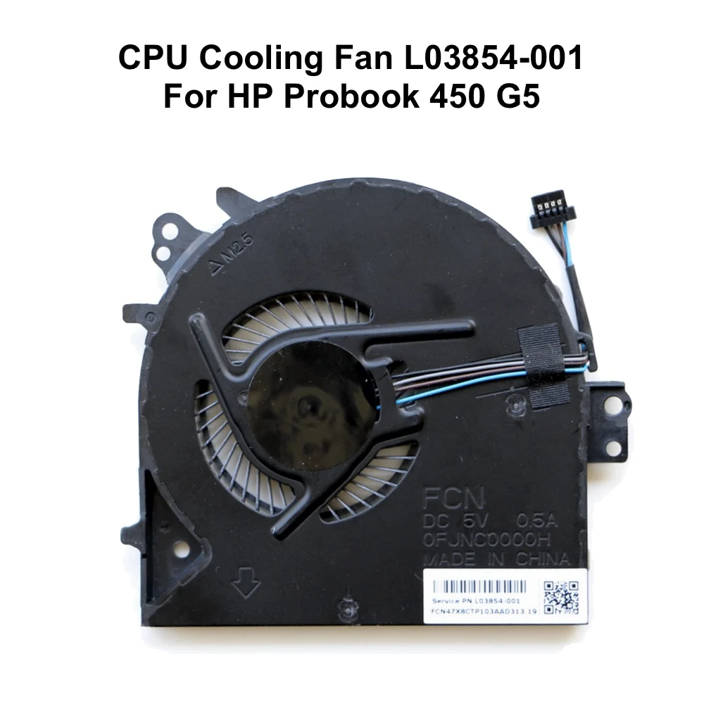 L03854-001 Laptop Cpu Ventole Di Raffreddamento Pc Cooler Per Hp Probook 450 G5 455 G5 470 G5 Fcn Fjnc 5V Notebook Cpu Fan Cool Radiatore 4Pin