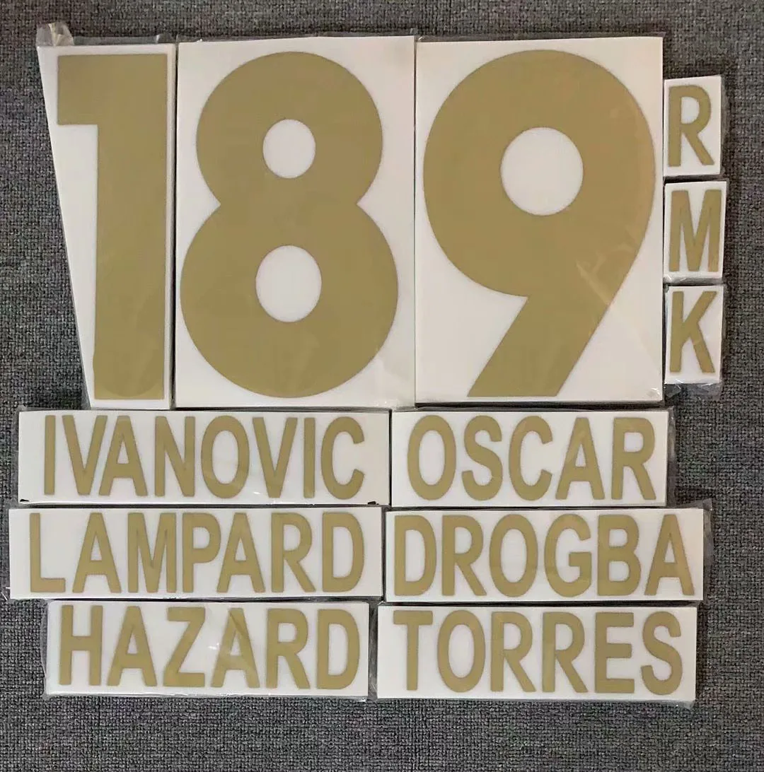 2012-2013 Retro Lampard Nameset Hazard Mazda Drogba Oscar Ivanovic Stampa Personalizza Qualsiasi Nome Numero Patch Per Abbigliamento
