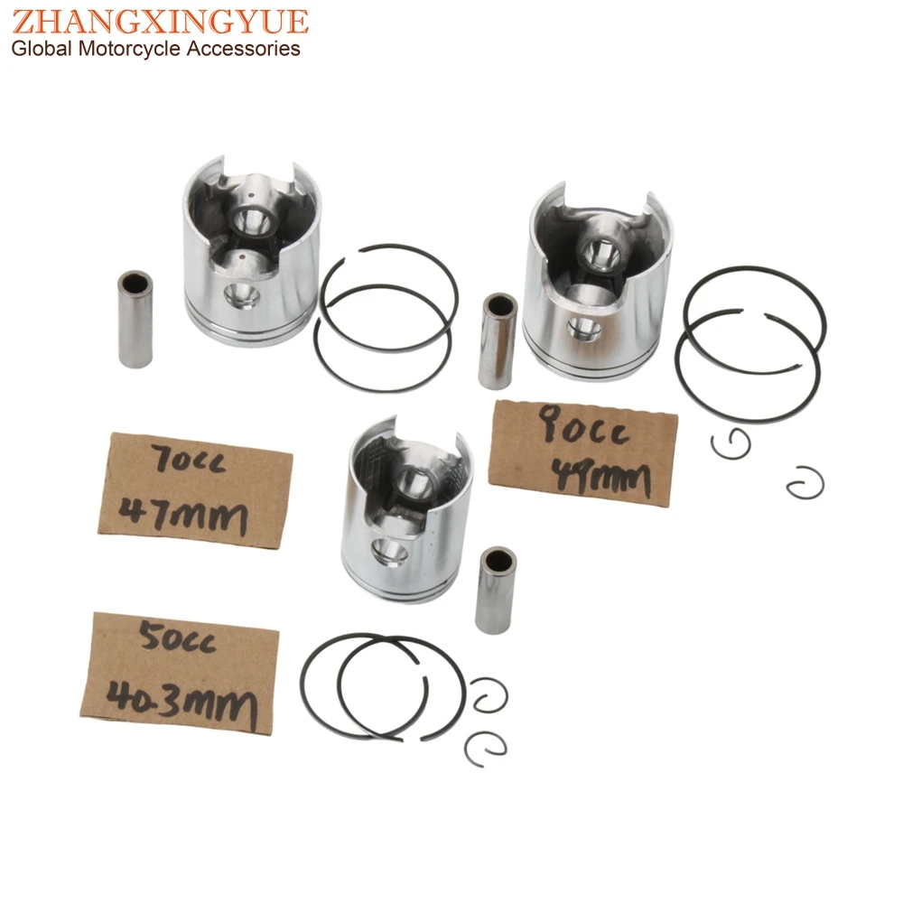 Moto 50Cc 70Cc 90Cc 40.3Mm 47Mm 49Mm Kit Pistone Per Trigger Generico Sm X Competition 50 Am6 Minarelli Engine 2T