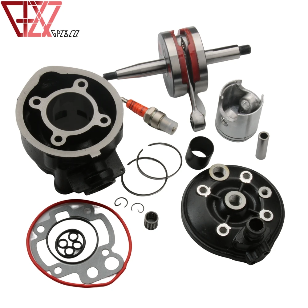 90Cc 49 Millimetri Grande Foro Cilindro Kit & Corsa Albero Motore Per Peugeot Xp6-Enduro 50 Nk7 Xp7 Xps Strada Evo Xr6 Xr7 50Cc Minarelli Am6