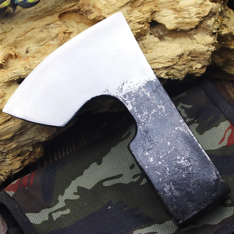 Forgiatura In Acciaio Ad Alto Tenore Di Carbonio Semifinito Axe Block Outdoor Camping Tomahawk Ascia Multifunzionale Wild Survival Axe Puntelli