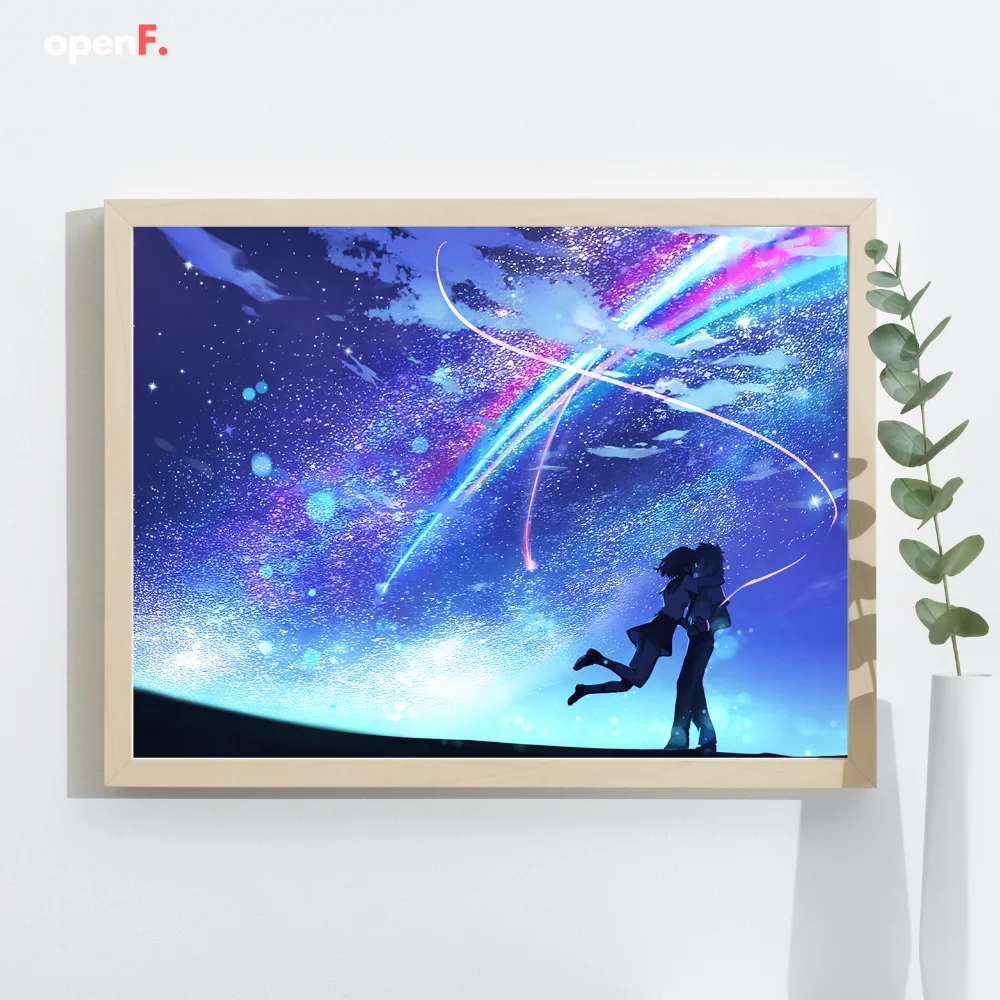 Il Tuo Nome Anime Ins Romantic Starry Sky Led Night Light Painting,Usb Plug Ricaricabile Desk Mood Lamp, Regali Speciali Per Le Coppie