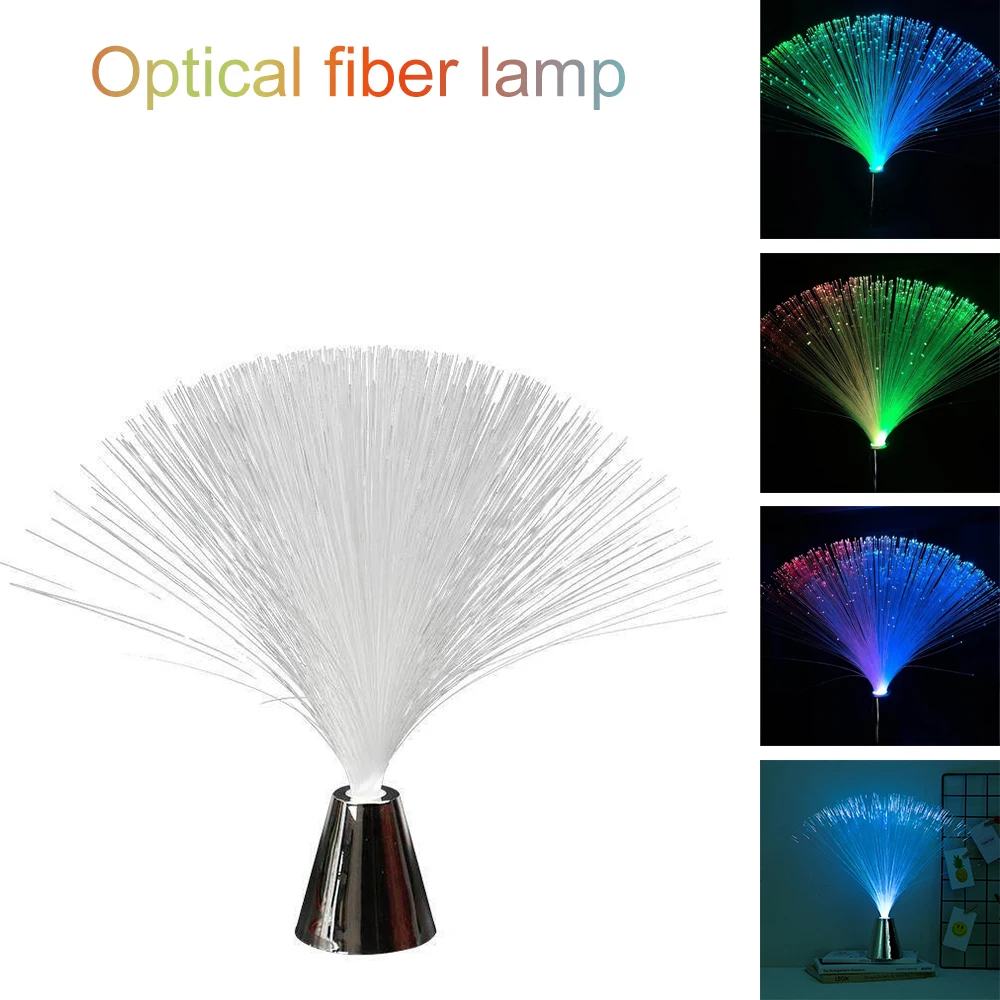 Rgb Colorful Led Fiber Optic Lights Holiday Atmosphere Lamp Led Night Light Starry Sky Wedding Christmas Party Lamp Home Decor