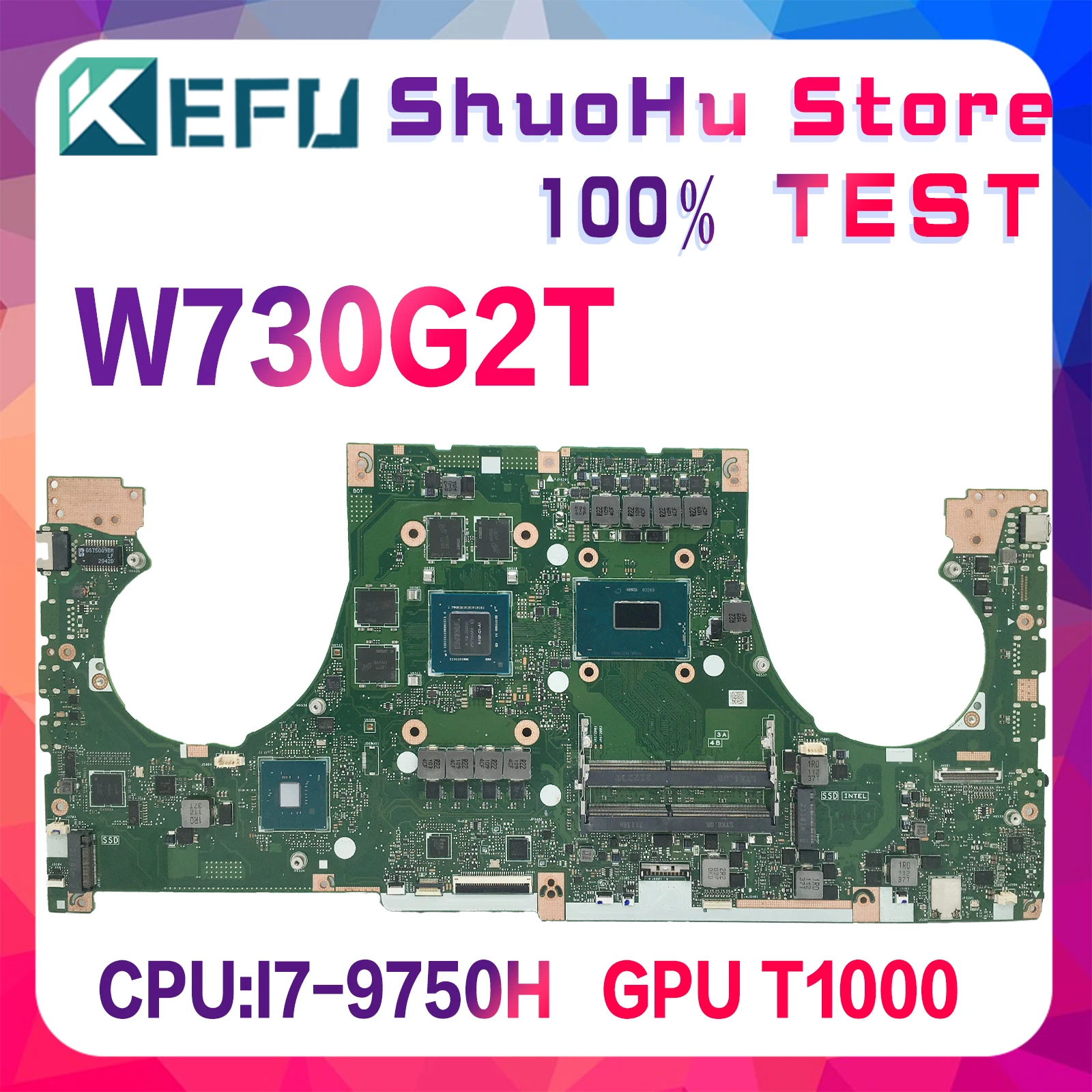 Scheda Madre Kefu W730G2T Per Scheda Madre Per Laptop Asus Proart Studiobook Pro X W730G2T-G730G1T Con I7-9750H T1000 100% Funzionante