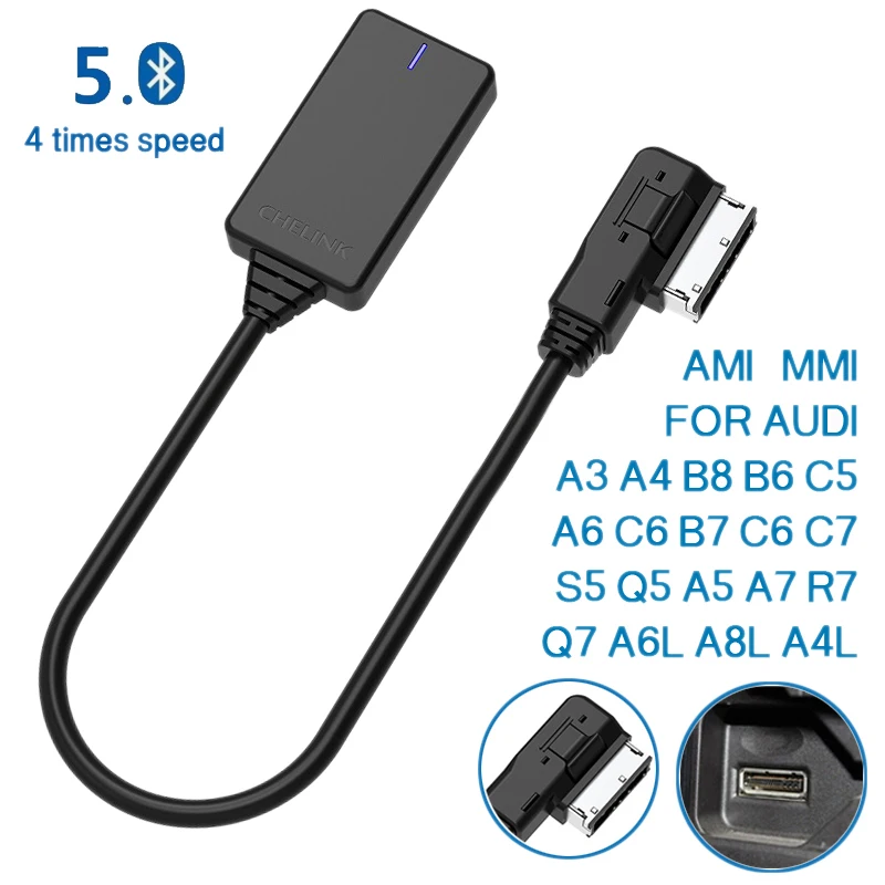 Adattatore Bluetooth Aux Wireless Ami Mmi Mdi Per Audi A3 3G/2/3/3G