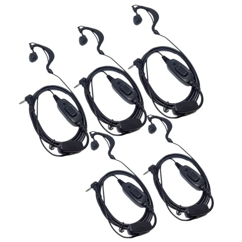 Cuffie Per Auricolari A Forma Di G, Ptt E Mic Per Hyt Hytera, Radio Bidirezionale, Tc1688, Tc310, Tc-1688, Tc-310, Tc-320, Confezione Da 5 Pezzi