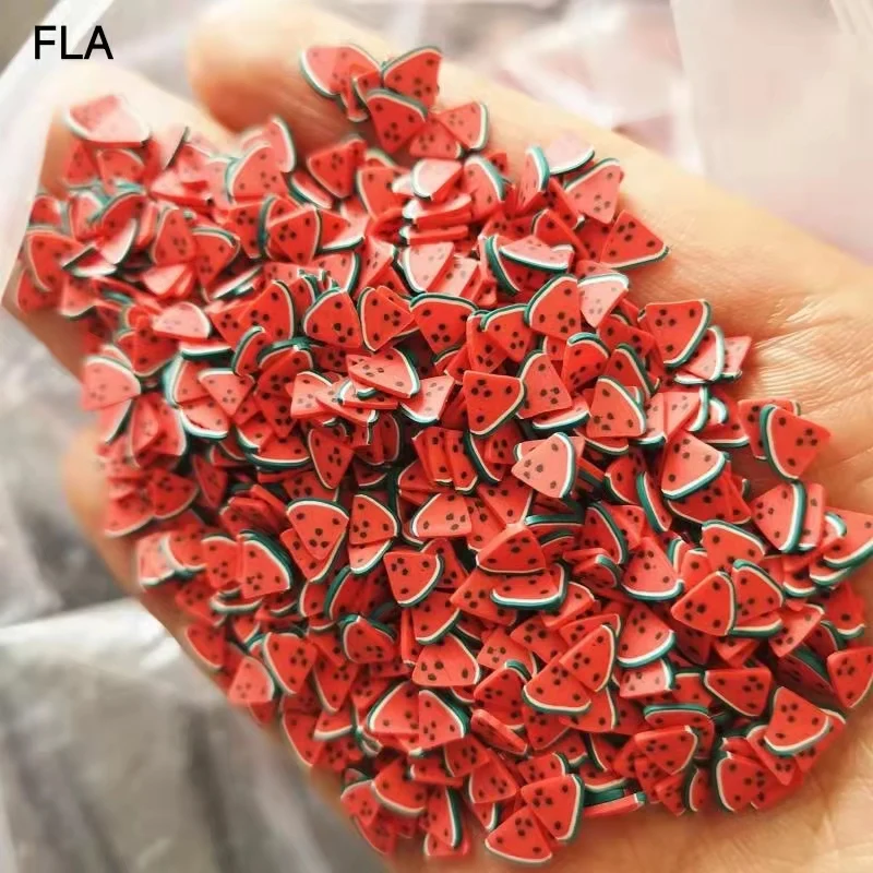 500 G/Pacco Fette Di Frutta Mix Di Argilla Spruzza Mini Fette Di Fragola Fluffy Clear Slime Clay Home Decor, Decorazione Della Cassa Del Telefono Fai 