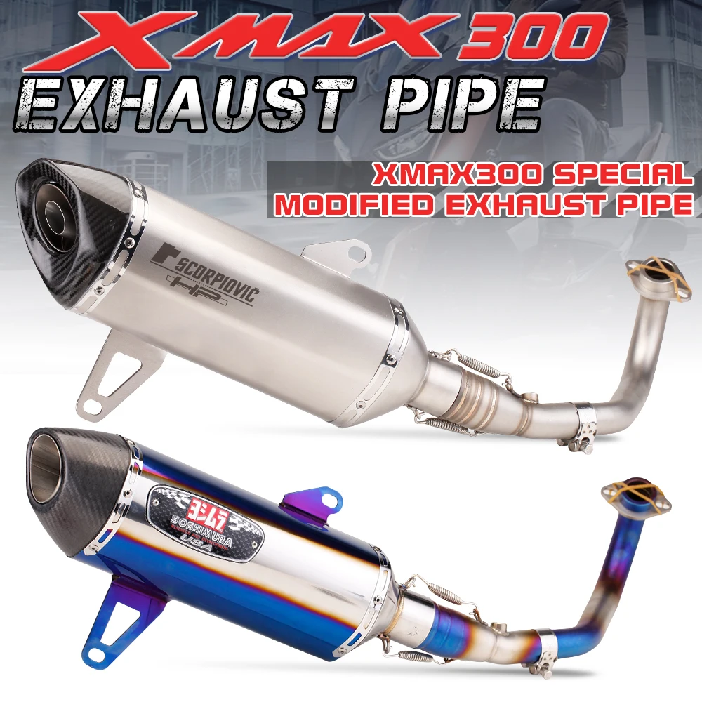 Sistema Di Scarico Moto Completo Marmitta Modificata Fuga Moto Tubo Db Killer Per Yamaha X-Max 250 300 Xmax 250 300 400 2017-2019