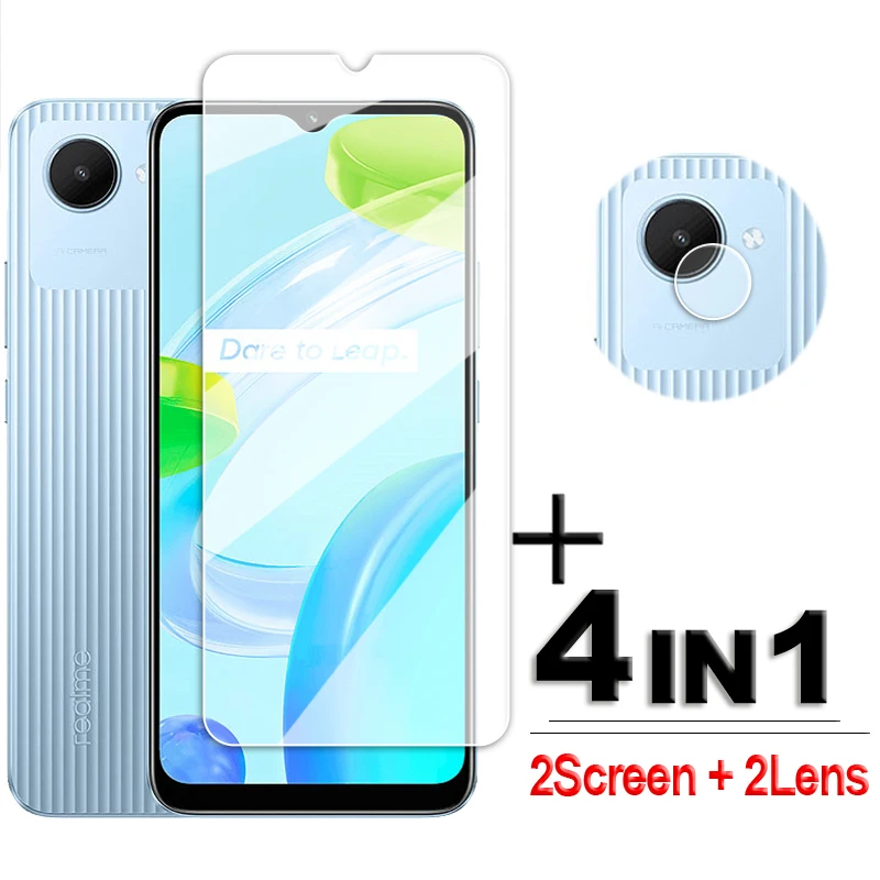 Per Realme C30 Glass 6.5 Pollici Pellicola Salvaschermo Trasparente Realme C30 Vetro Temperato Realme C30 C30S C35 C25Y C25S C25 Lens Flim