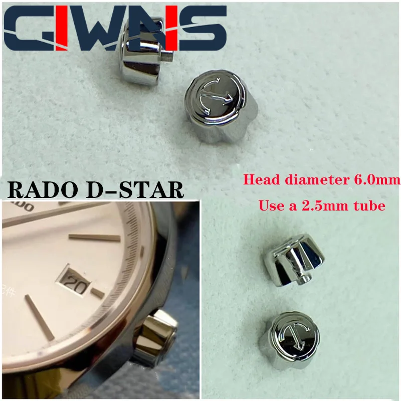 Per Raccordi Per Tubi Con Maniglia A Corona Con Testa Di Orologio Rado D-Star 658.0513.3/658.0329.3