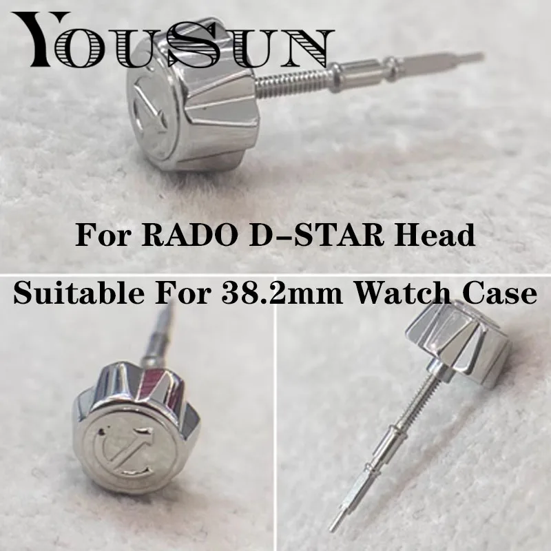 La Cassa Dell'Orologio Da 38.2Mm Utilizza Gli Accessori Dell'Asta Della Corona Della Testa Dell'Orologio Per Rado D-Star