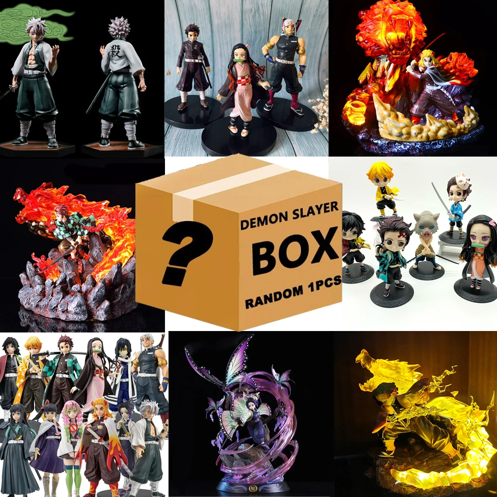Demon Slayer Kimetsu No Yaiba Mystery Box Figure Blind Box Pvc Figure Model Toys
