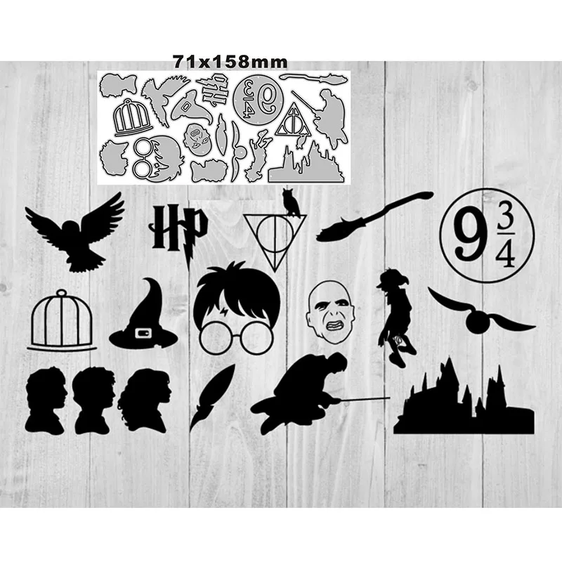 2022 New Asuka Figure Broom Wizard Metal Cutting Dies Per Scrapbooking Paper Craft And Card Making Goffratura Decor No Timbri