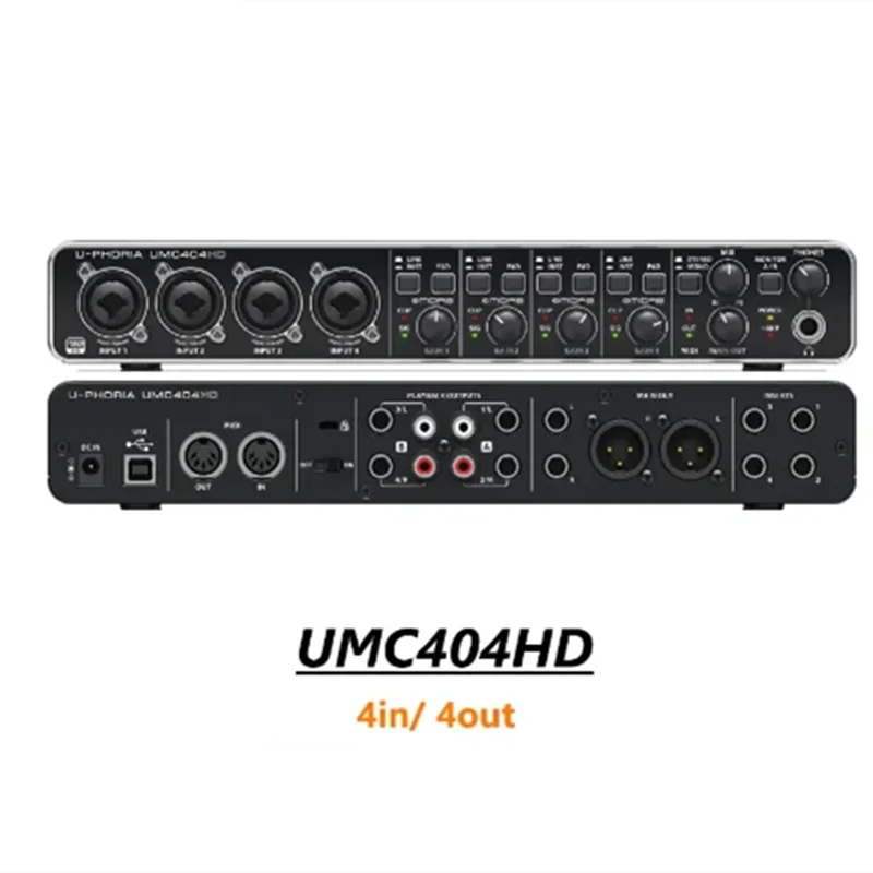 Behringer Umc404Hd Interfaccia Audio Scheda Audio Chitarra Elettrica Registrazione Live Interfaccia Audio/Midi Usb Esterna Preamplificatori Mic