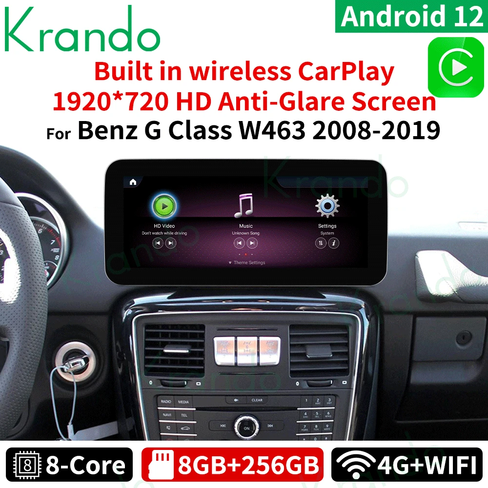 Krando Android 13.0 10.25 ''Sistema Audio Autoradio Per Mercedes Benz Classe G W463 W460 2008 - 2020 Navigazione Gps Touch Screen