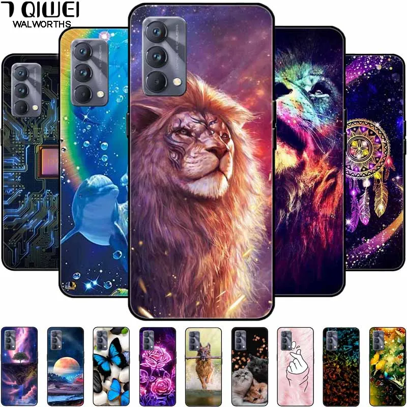 Per Realme Gt Master Edition Custodia In Silicone Morbido Dipinto Tiger Lion Cover Per Realme Gt Master Rmx3363 Rmx3360 Funda Coque