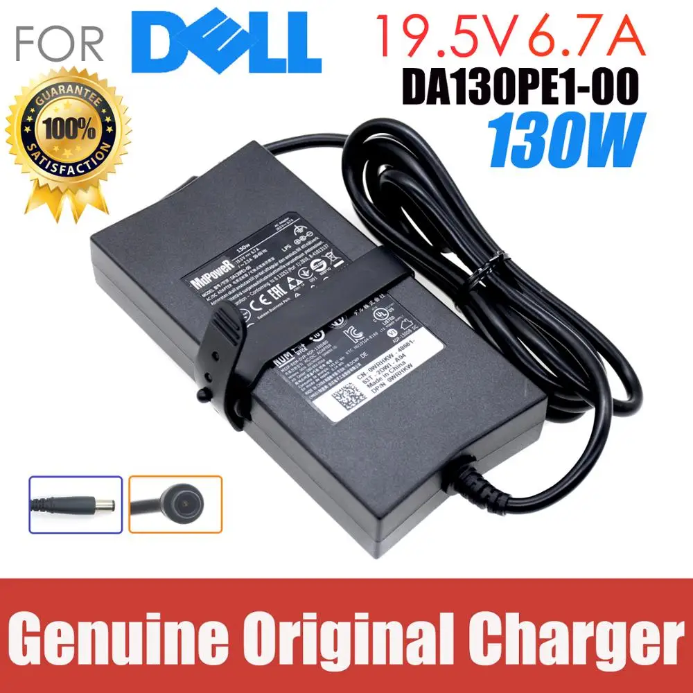 Originale 19.5V 6.7A 130W Del Computer Portatile Ac Adattatore Di Caricabatteria Per Dell Xps 15 M1210 M1710 9530 Gen 2 9Y819 D232H Da130Pe1-00 Fa130P