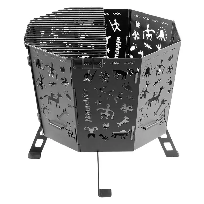 Tavolo Fire Pits Outdoor Fire Pit Totem Fire Table Con Rete Aggiungi Calore E Ambiente A Riunioni E Feste Sul Patio Deck