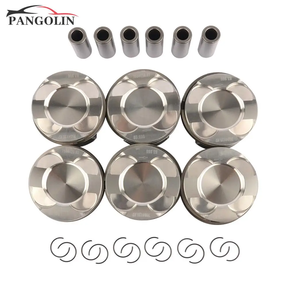 6Pcs Std 84Mm Pistons Rings Set For Bmw F20 F21 F30 F10 X3 X4 X5 X6 N55B30 N55B30A Engine Repair Parts 11258619196 11257610298