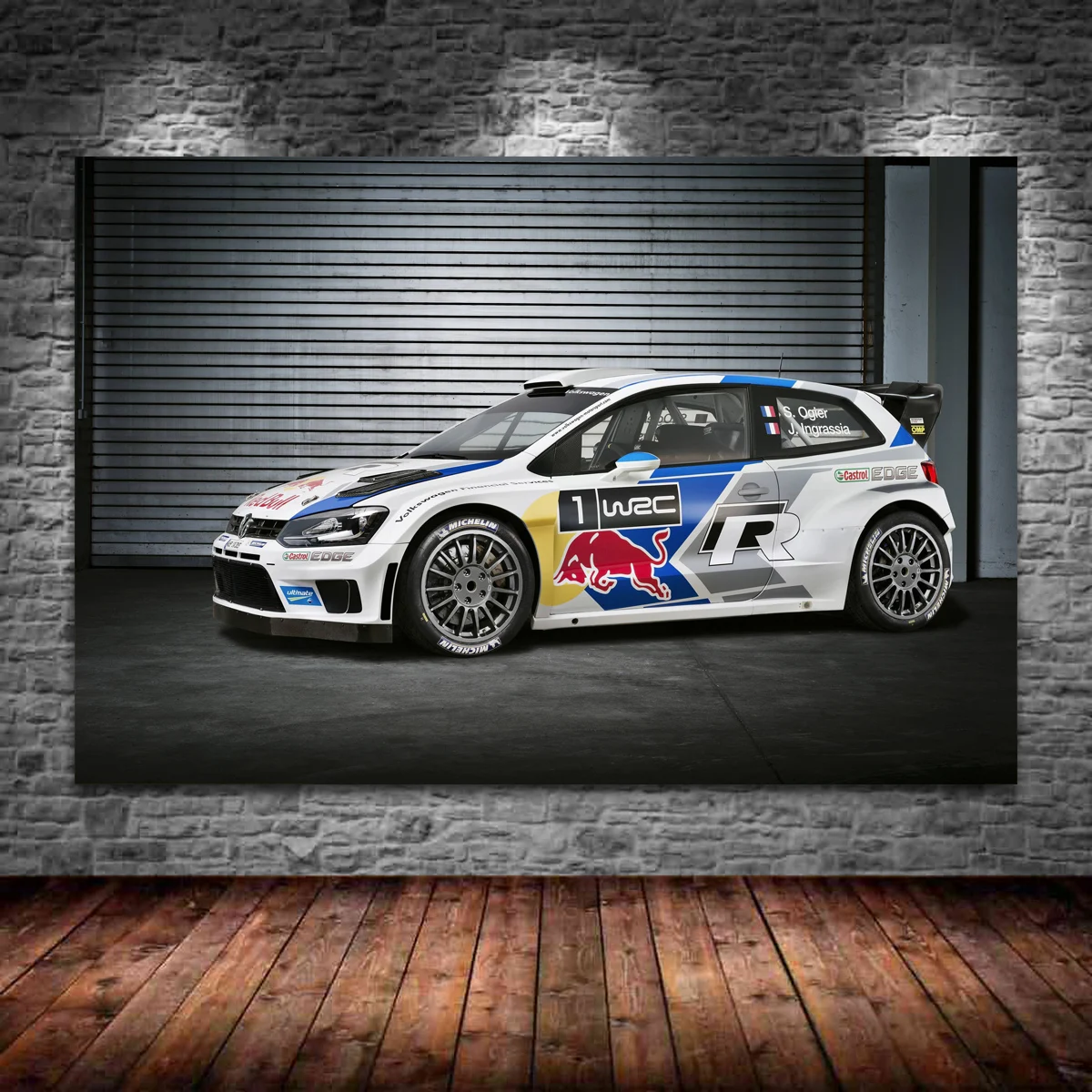 Supercar Canvas Paintings Tuning Polo W R C Race Sportscar Poster Modern Wall Art Prints For Living Room Decor