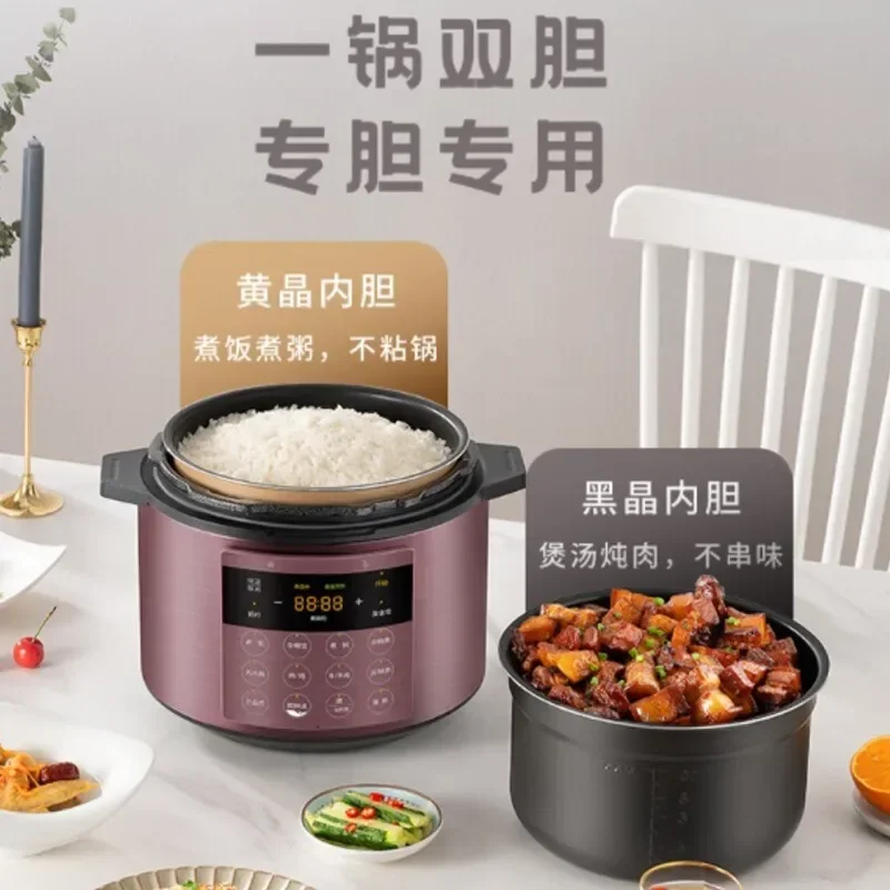 Multicooker Midea Pentola A Pressione Elettrica Intelligente Per Uso Domestico Cuociriso Elettrico A Doppia Vescica In Cristallo Nero Slow Cook 5L