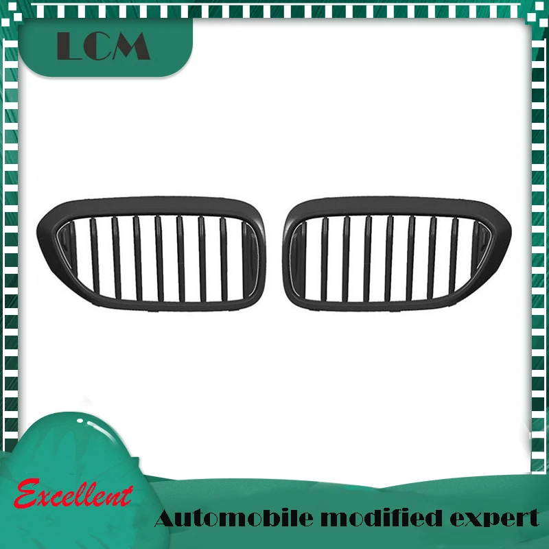 Single Slat Gloss Black/Matt/Triple Color + Chrome Paraurti Anteriore Griglia Renale Overlay Per Bmw Serie 5 G30 Grill 17 18 19 20