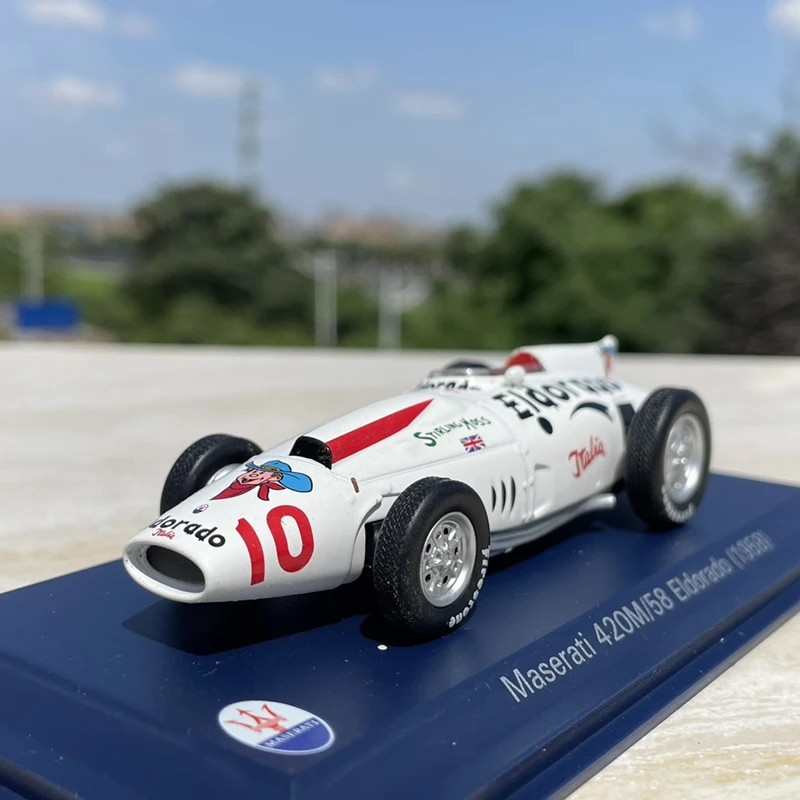 1:43 Maserati 1958 Maserati 420M Eldorado F1 Track Formula Modello Di Auto Diecast Metallo Retro Classic Racing Car Model Collection