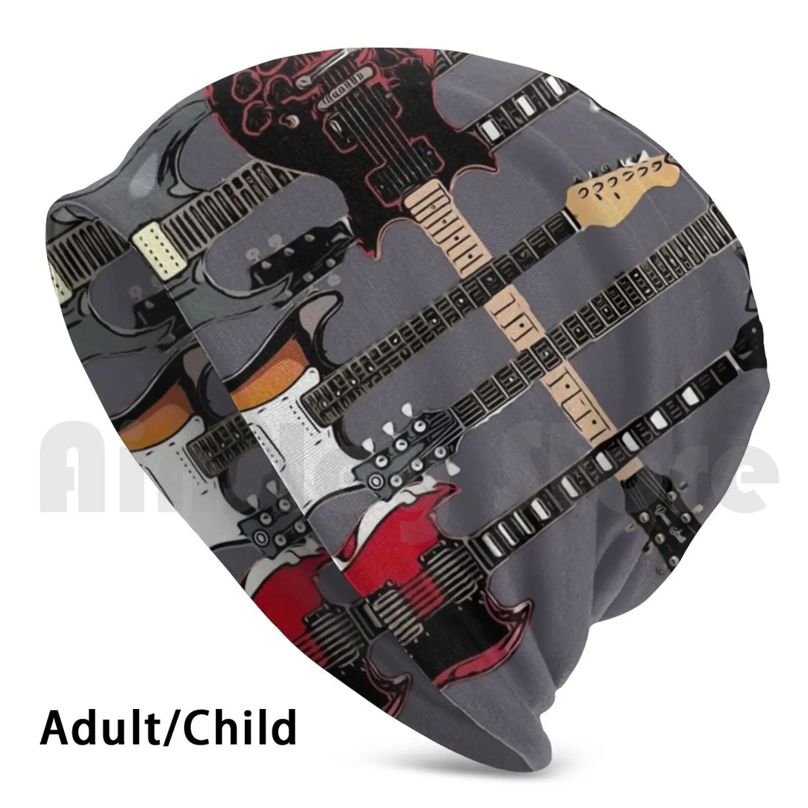 Rock Chitarre Berretti Pullover Cap Comoda Chitarra Chitarra Chitarre Modello Chitarre Giocatore Axeman Guita Hero Geek Nerd