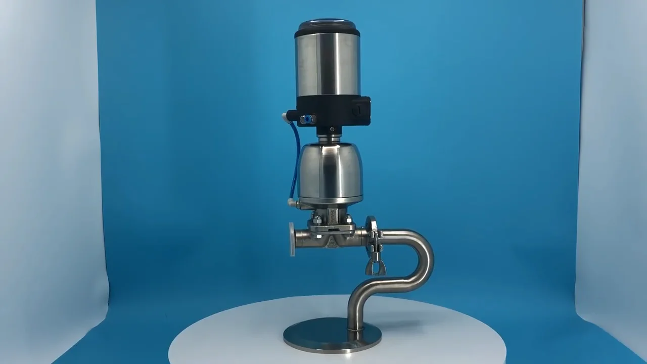 Valvola Sanitaria Donjoy Valvola Pneumatica A Membrana 316L Con Posizionatore