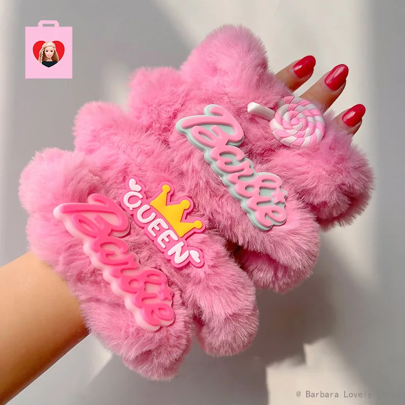 2023 Miniso Barbie Y2K Princess Large Hair Band Kawaii Sweet Cute Peluche Accessori Per Capelli Y2K Hair Band Copricapo Donna Ragazze