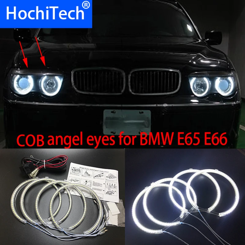 Hochitech Super Bright White Color Light Smd Led Angel Eyes Per Bmw E65 E66 Alpina B7 Pre-Lifting Car Styling Luce Diurna